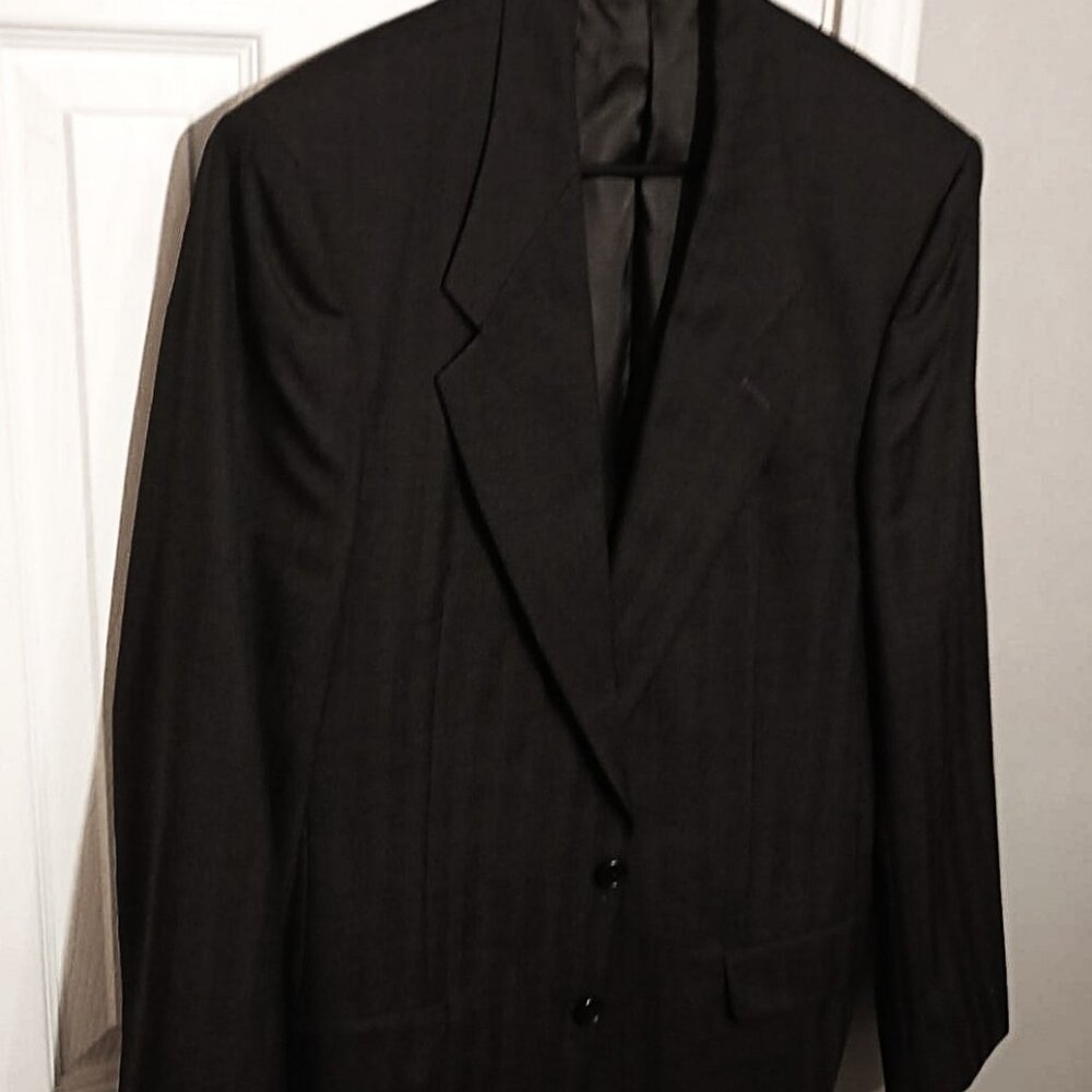 Andre Vachon Men Dark Brown Almost Black Suit Jacket Only   39L